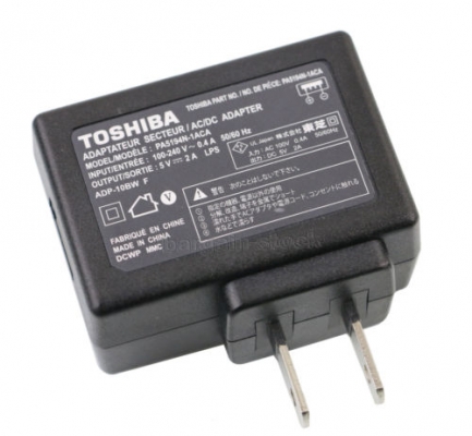 آداپتور 5 ولت 2 آمپر برند TOSHIBA مناسب برای رسپبری پای (بدون کابل USB)