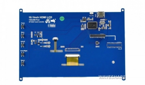 نمایشگر 10.1 اینچ رنگی با تاچ SPI مقاومتی 1024x600 محصول Waveshare