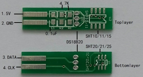 PCB مدل B برای سنسور های SHT