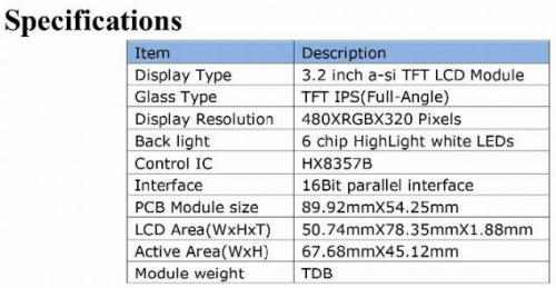 شیلد نمایشگر TFT سایز 3.2 اینچ 320X480 برای آردوینو MEGA2560 با قابلیت نصب حافظه SD بدون تاچ