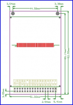 ماژول نمایشگر TFT LCD رنگی 2.8 اینچ با درایور ILI9341 تاچ مقاومتی