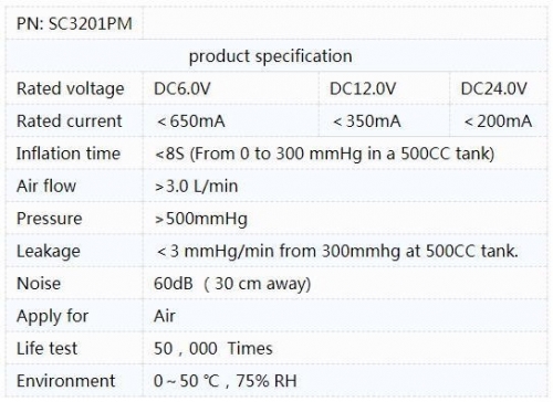 مینی پمپ هوای دمنده 12V 3l/m مدل SC3201PM