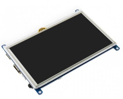 نمایشگر 5 اینچ (G) رنگی 800x480 با تاچ مقاومتی USB با ورودی HDMI و خروجی صدا مولتی سیستم محصول Waveshare