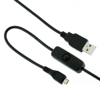 کابل micro USB برای رزبری پای 3 با سوییچ Power