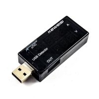 سنسور مانیتورینگ جریان و ولتاژ پورت USB با دو خروجیkws  USB Tester 3-9 Volt 0-3 Amper