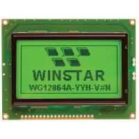نمایشگر گرافیکی Winstar سبززرد 64*128 مدل WG12864A-YYH-V#N